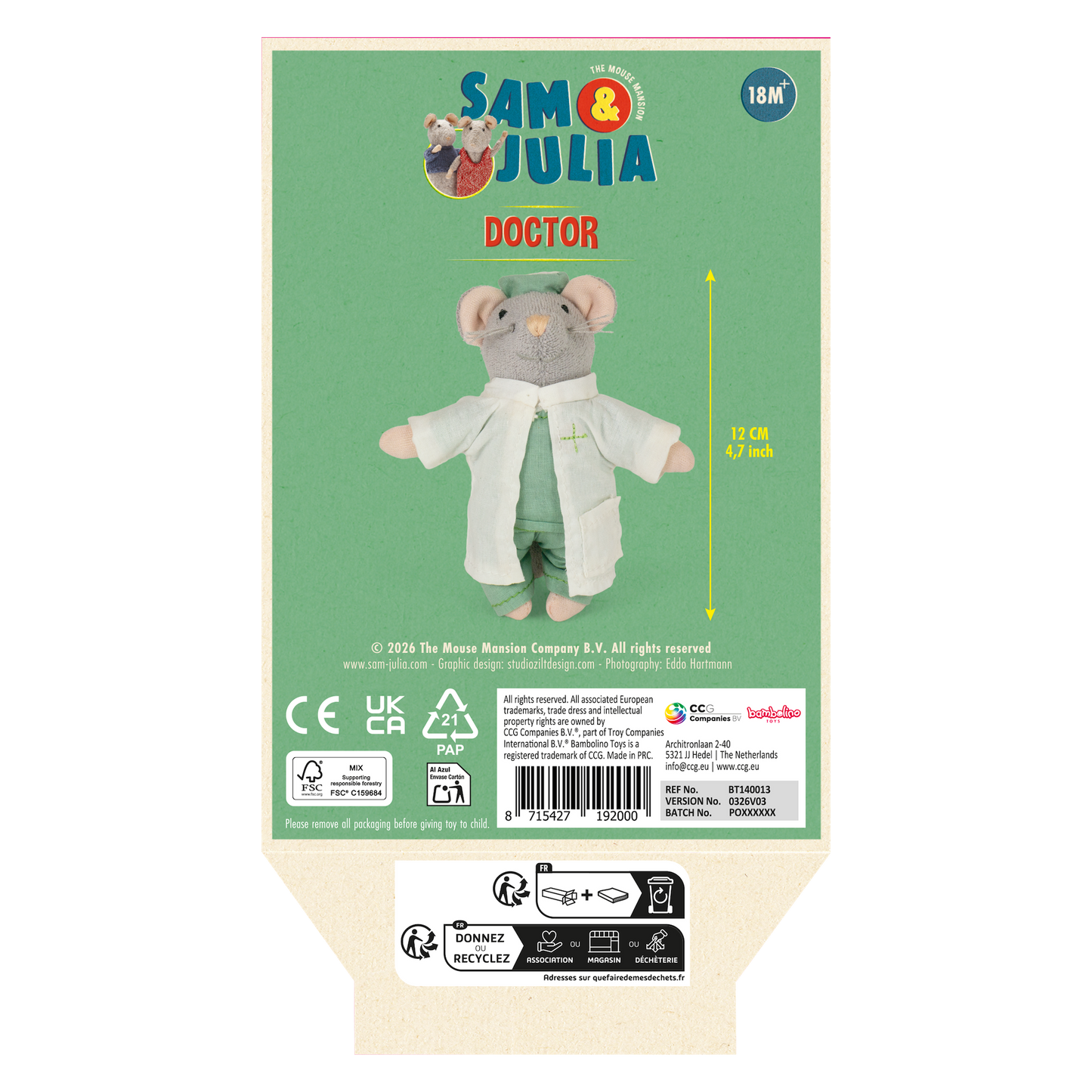 Knuffel Muis Dokter