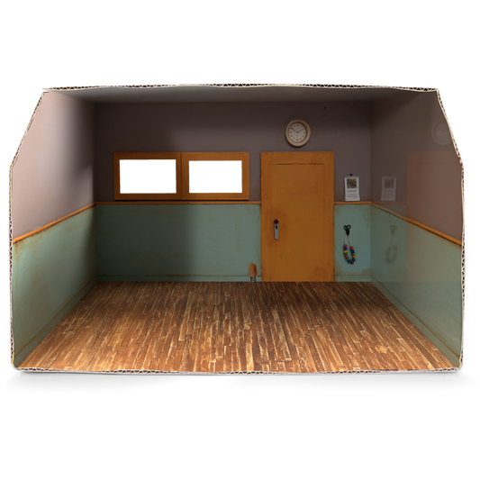 Kartonnen Miniatuur Kamer - Klaslokaal