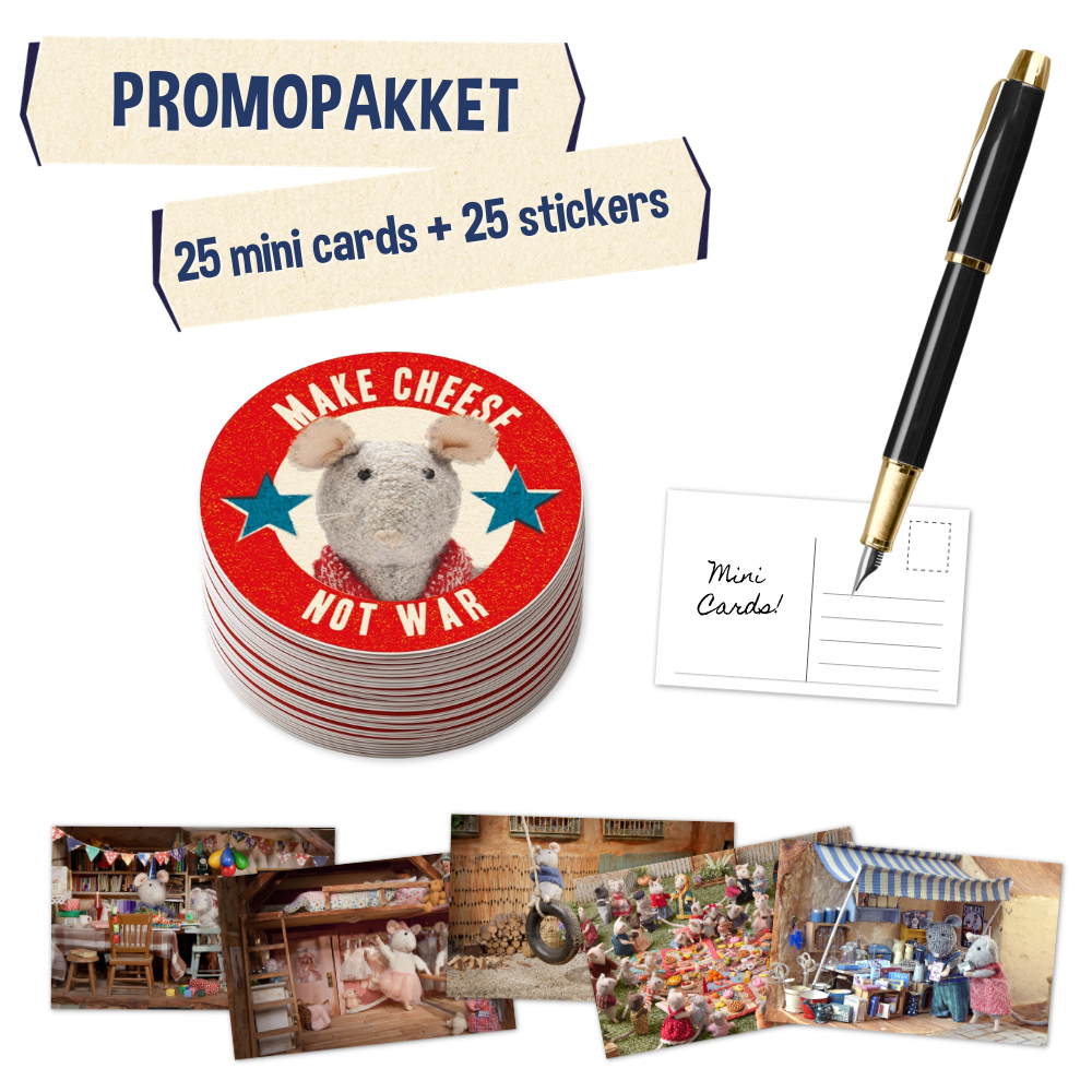 Promo Pakket (25 mini cards + 25 stickers )