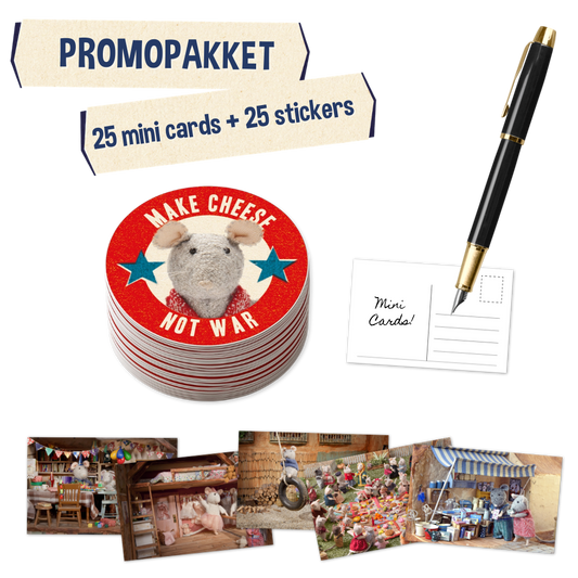 Promo Pakket (25 mini cards + 25 stickers )